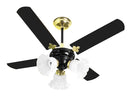 Ventilador De Teto New Zeta Venti-Delta Latonado 4 Pás MDF + Controle