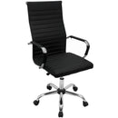 Kit 4 Cadeiras Eames Esteirinha Presidente Escritório Alta Preta